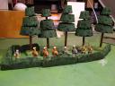 Trees, hedges and bushes to accompany Papo 90mm toy medieval soldiers