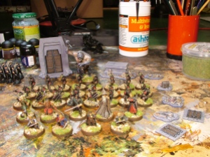 Mines of Moria boxed set on Henry's painting table