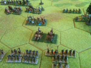 Rallied heavy legionaries about to chastise the British chariots.